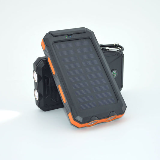 Adventure Solar Power Bank 20,000 mAh – Waterproof, Compass & Dual Headlights for Trekking