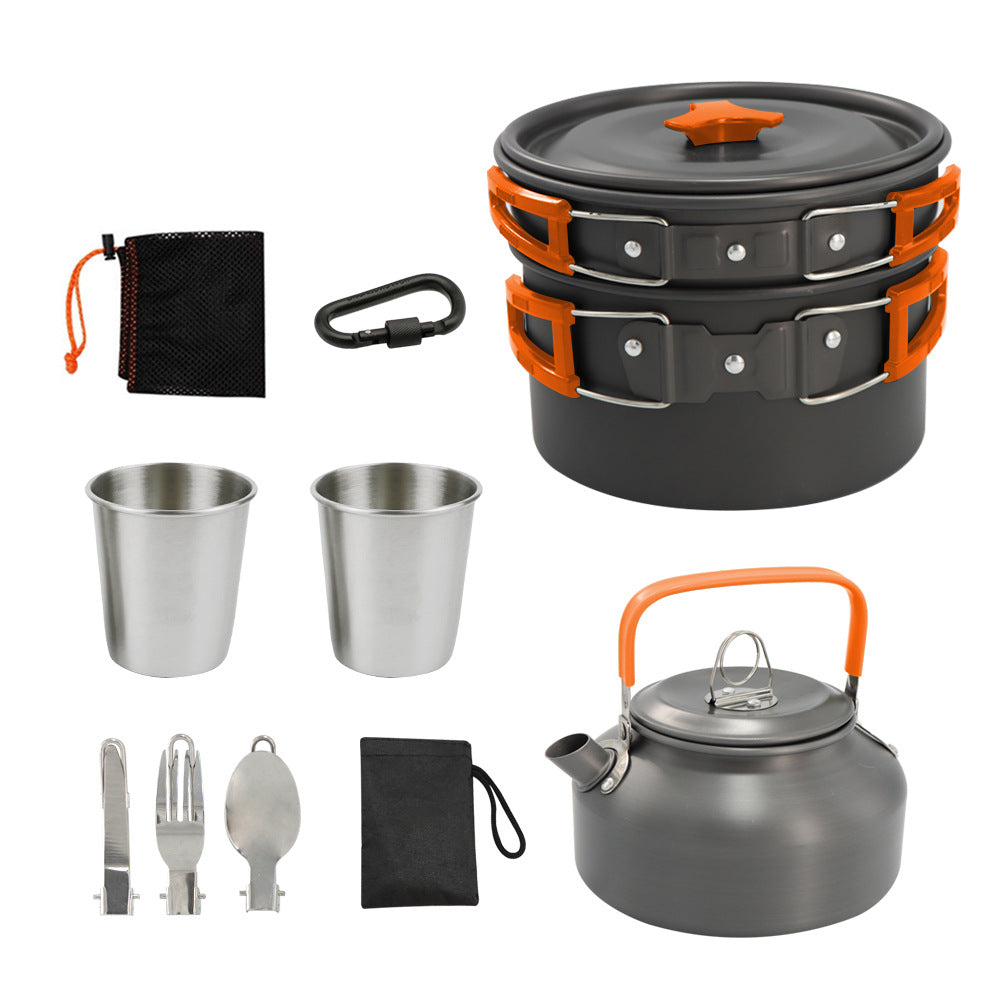High Quality Camping Teapot & Cookware Stove Set - Lightweight Outdoor Cooking Kit | Portable Picnic, Hiking & Camping Tableware Set