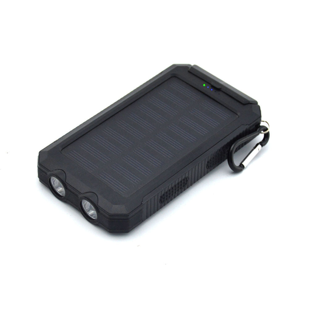 Adventure Solar Power Bank 20,000 mAh – Waterproof, Compass & Dual Headlights for Trekking