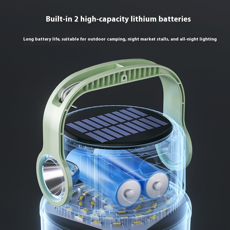 Solar Multi‑Gear robust waterproof Outdoor Lantern with USB Charging – Travel & Adventure Ready