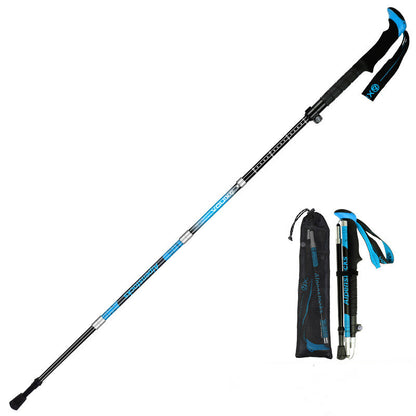 Ultralight Carbon Fibre Trekking Poles for Outdoor Hiking — Adjustable Collapsible Hiking Poles with Anti-Shock for Backpacking, Trail & Mountain Adventures