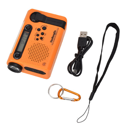Emergency Solar Alarm Radio & Power Bank 4000 mAh – Rugged Survivor Travel Gear for Explorers