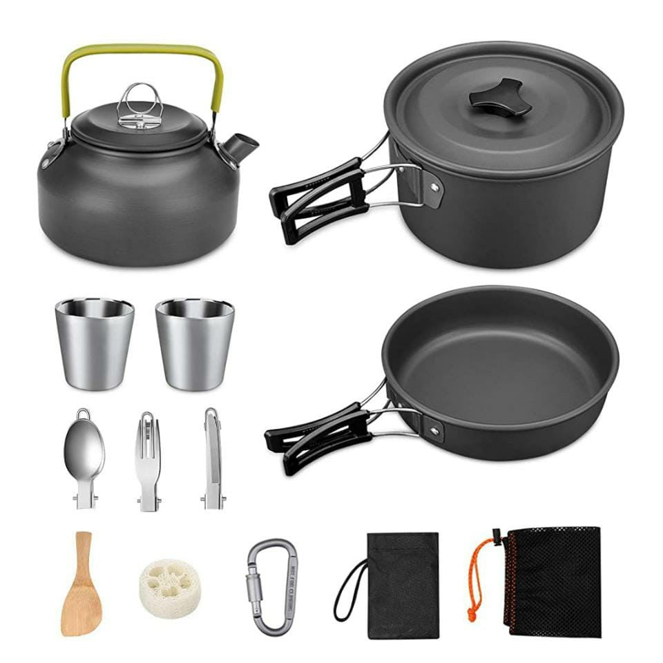 High Quality Camping Teapot & Cookware Stove Set - Lightweight Outdoor Cooking Kit | Portable Picnic, Hiking & Camping Tableware Set