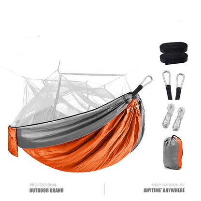 Outdoor Hammock with Mosquito Net - Lightweight Camping for Hiking, Travel & Backpacking | Bug-Proof, Portable & Durable