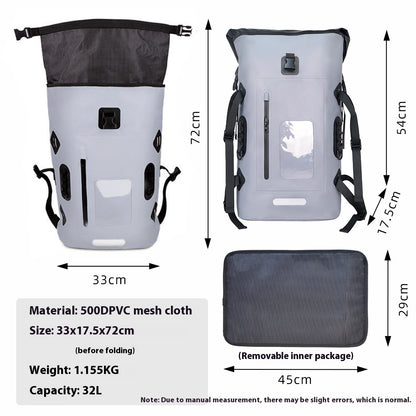 Waterproof Outdoor Camping & Walking Rucksack, DryBag - Large Capacity Adventure Travel Backpack for Hiking, Trekking