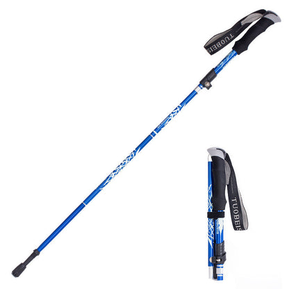 Ultralight Aluminum Alloy 5-Section Adjustable Trekking Poles — Anti-Shock Walking Sticks for Hiking, Backpacking &amp; Outdoor Adventures