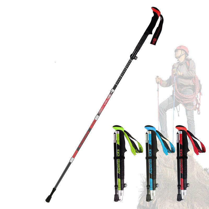 Ultralight Carbon Fibre Trekking Poles for Outdoor Hiking — Adjustable Collapsible Hiking Poles with Anti-Shock for Backpacking, Trail & Mountain Adventures