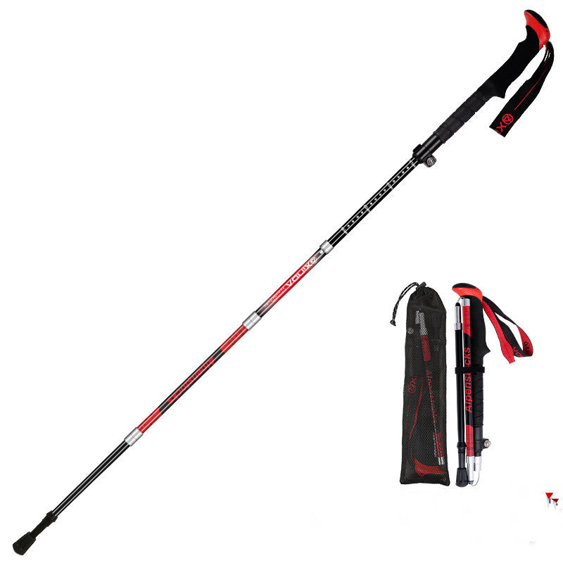 Ultralight Carbon Fibre Trekking Poles for Outdoor Hiking — Adjustable Collapsible Hiking Poles with Anti-Shock for Backpacking, Trail & Mountain Adventures