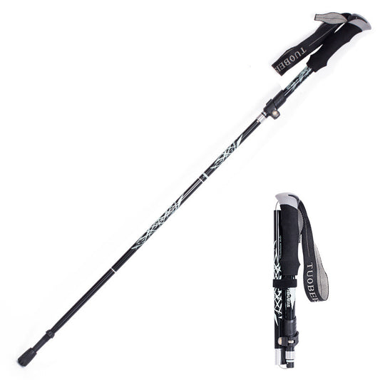 Ultralight Aluminum Alloy 5-Section Adjustable Trekking Poles — Anti-Shock Walking Sticks for Hiking, Backpacking &amp; Outdoor Adventures