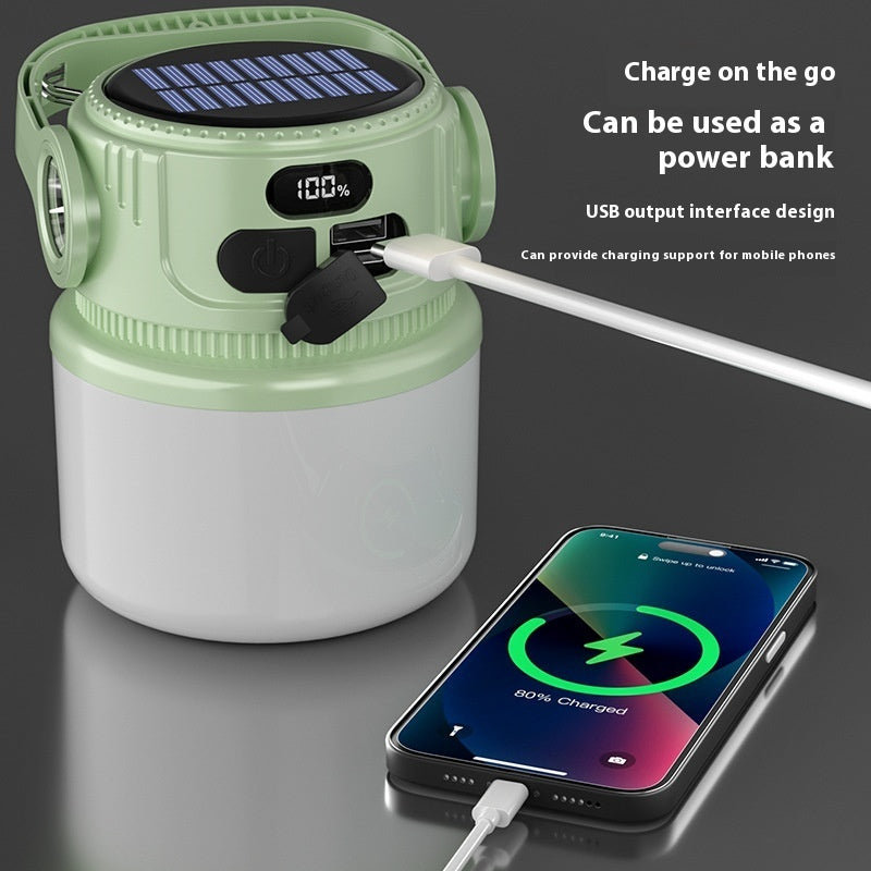 Solar Multi‑Gear robust waterproof Outdoor Lantern with USB Charging – Travel & Adventure Ready