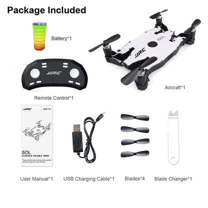 Compact Travel Drone H49 – 720p Selfie Camera, FPV WiFi, Folding Design for Adventures